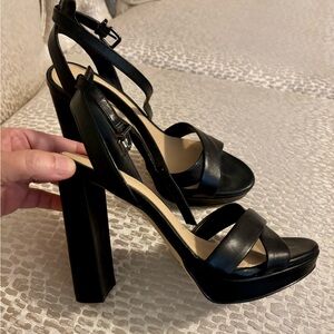 Gianni Bini Black Strappy Heels